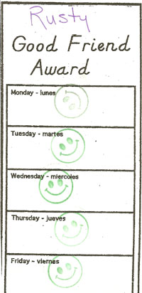 picture of rusty's report card